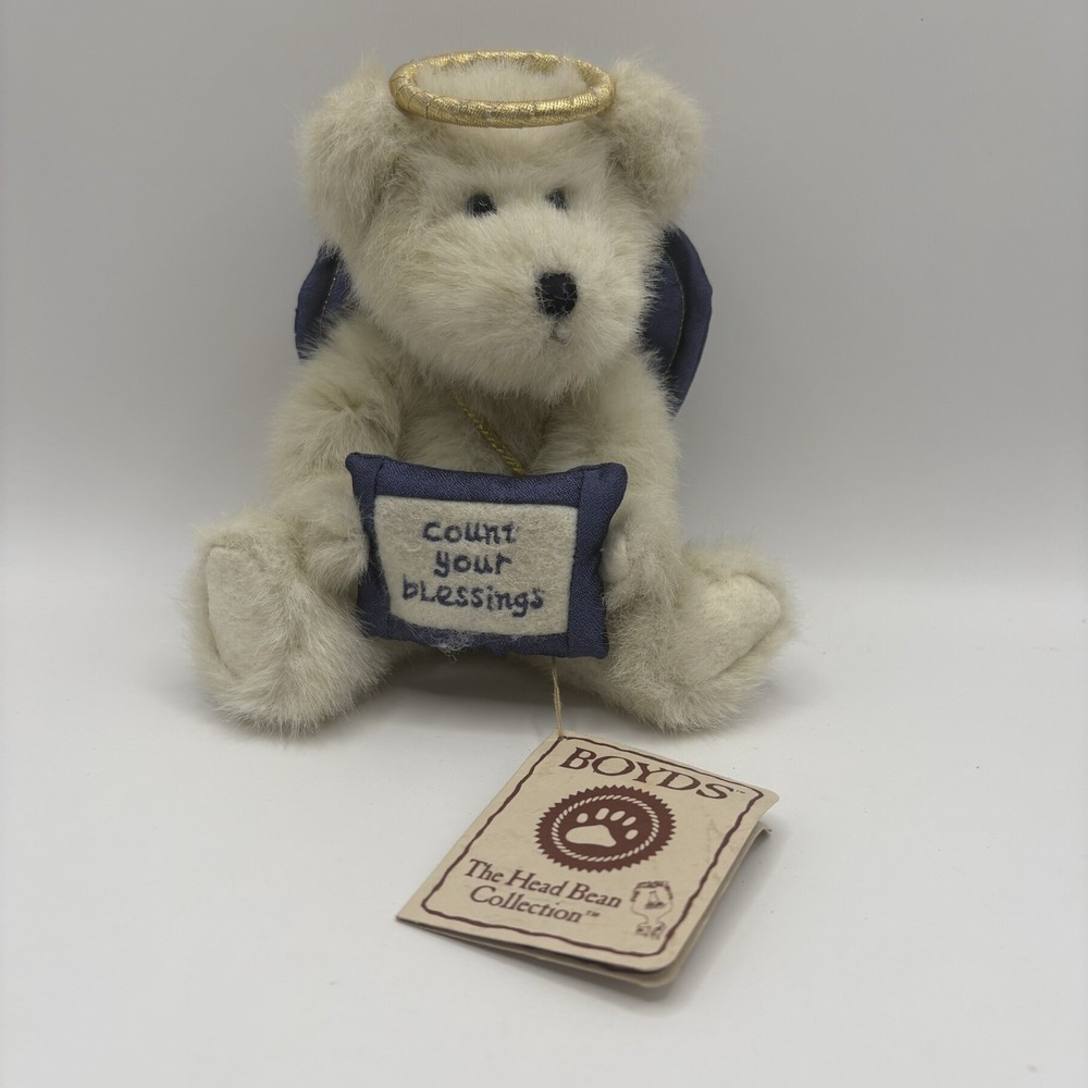 Boyds Bears White Count Your Blessings 8" Angel B. Blessings 903047 With Tag